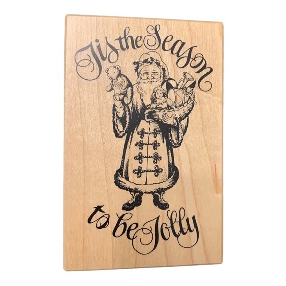 PSX Designs Mounted Rubber Stamp Old World Santa  G-529 Wood Christmas Holiday - Picture 1 of 6